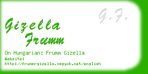gizella frumm business card